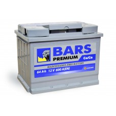 АКБ 6СТ-64 R+ (пт 620)(не обслуж) Premium BARS