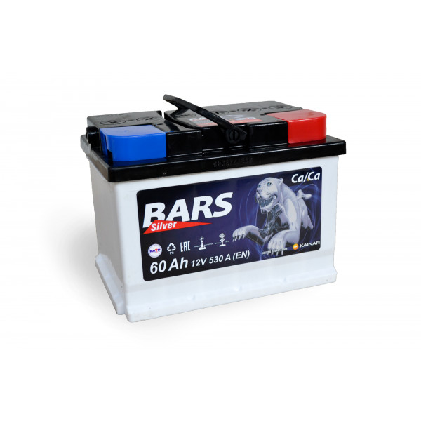 АКБ 6СТ-60 R+ (пт 530) (низкий) Silver BARS