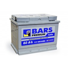 АКБ 6СТ-60 R+ (пт 600) (не обслуж) Premium BARS