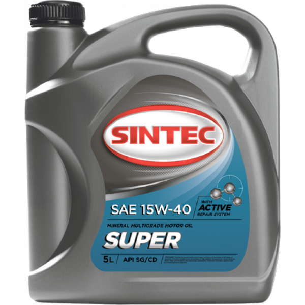 Масло ДВС 15W-40 SINTEC Супер SG/CD, 5л, минерал