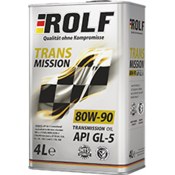 Масло трансмисс. 80W-90 ROLF Transmission GL-5, 4л, минерал