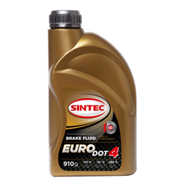Тормозная жидкость SINTEC EURO DOT-4 tk 265оС, 0, 91л