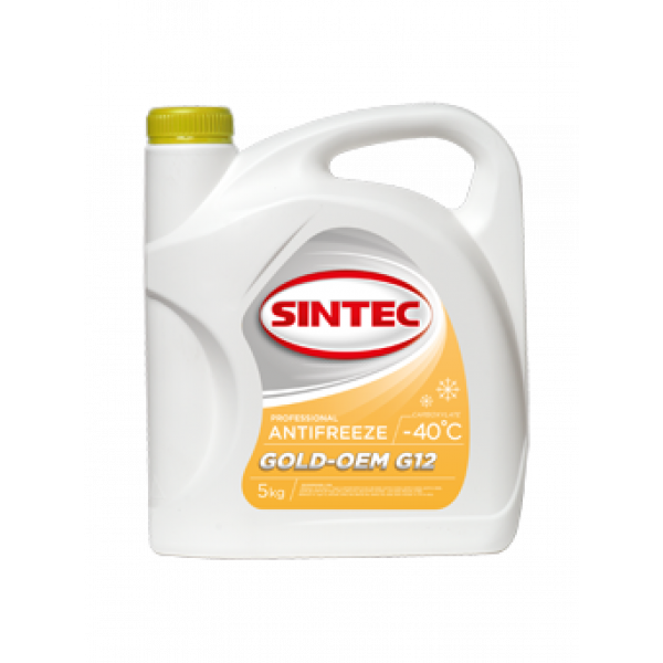Антифриз SINTEC GOLD G12, (-40), 5л, желт