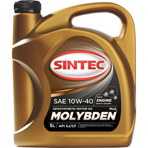 Масло ДВС 10W-40 SINTEC Молибден SJ/CF, 5л, п/синт